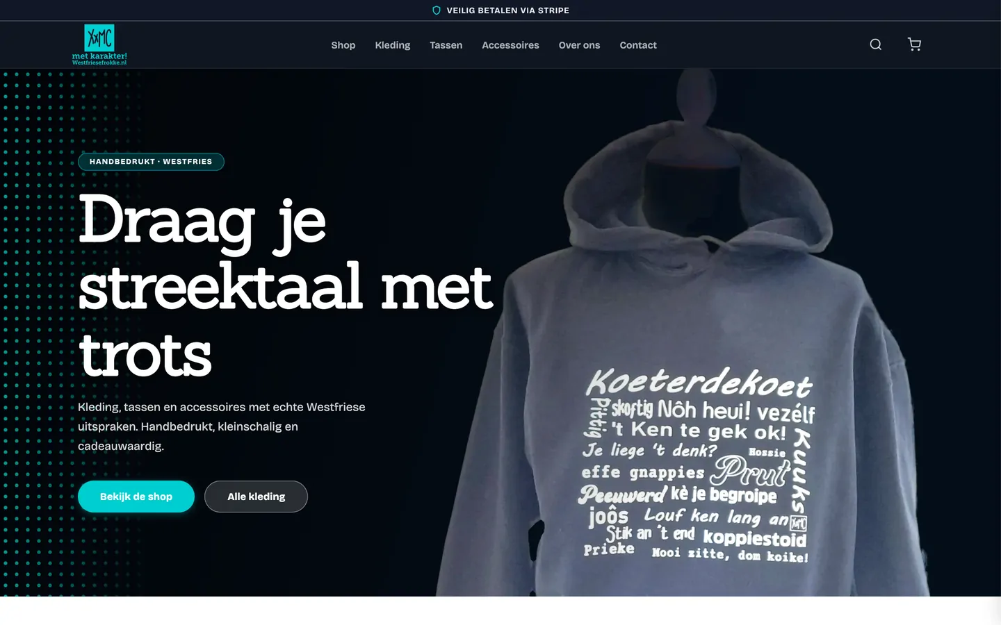 Een webshop met Stripe-betalingen, op Cloudflare.